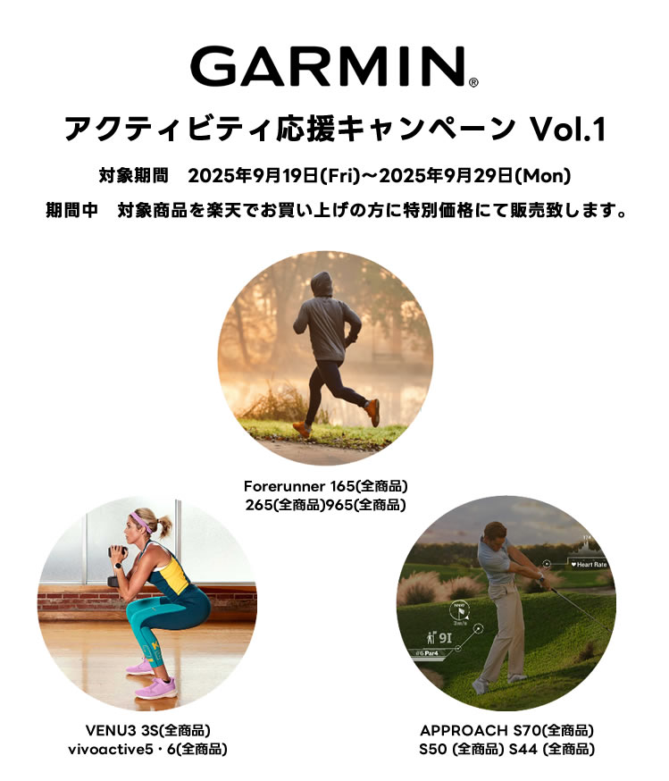ガーミンアクティビティ応援キャンペーン Vol.1